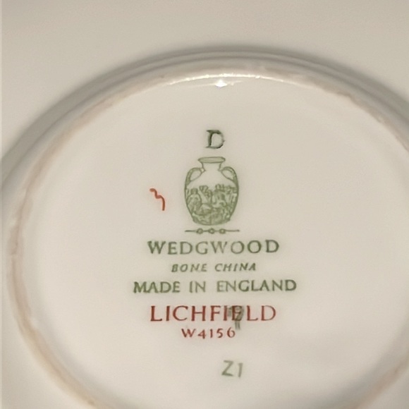 Vintage Wedgwood Lichfield Demitasse Cup & Saucer Bone China England Discont'd - Picture 10 of 15